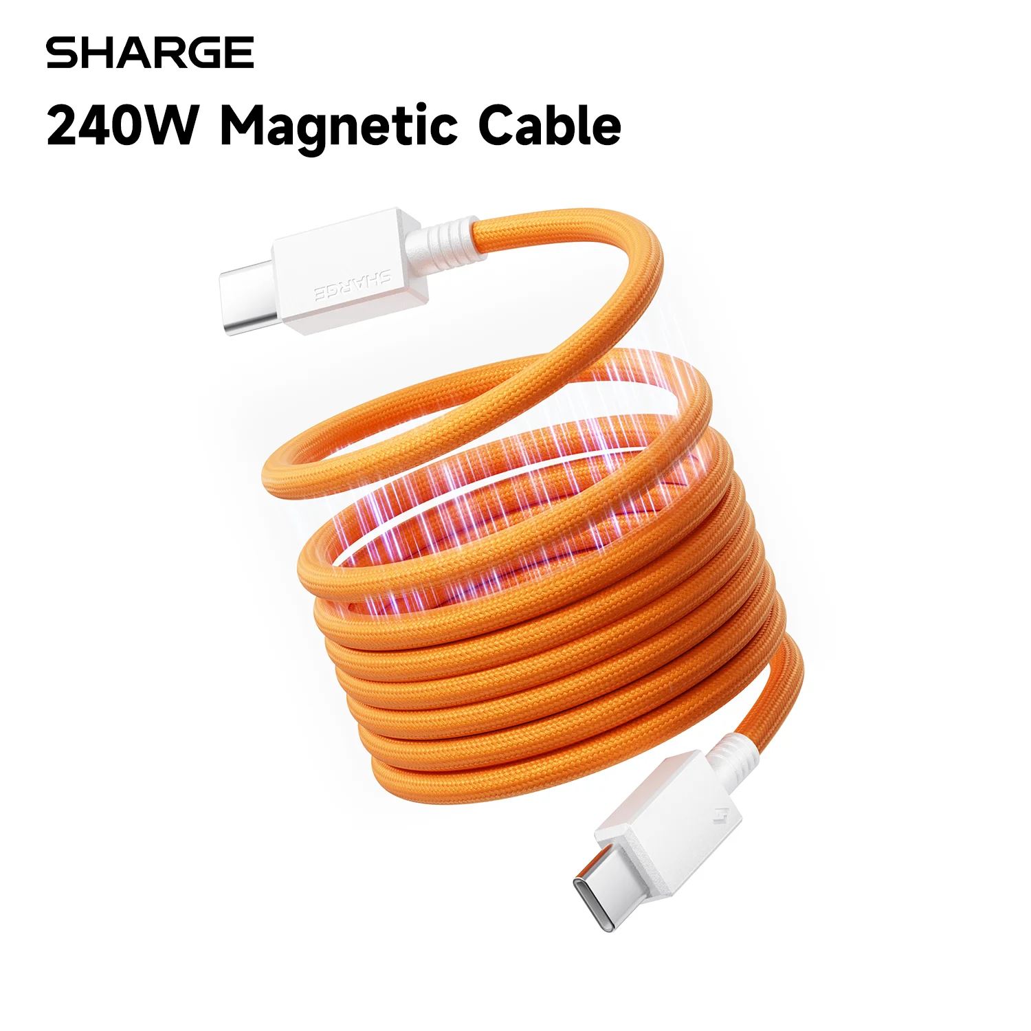 

Кабель SHARGE MagLoop 240W USB-C - USB-C, магнитный зарядный кабель Type-C для быстрой зарядки, совместимый с 17 Pro Max, Galaxy S21, S20 Ultra
