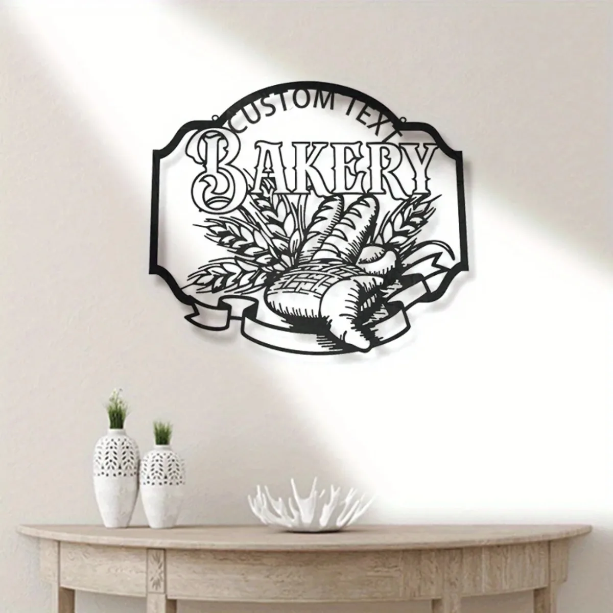 اسم المخابز المخصص فن الجدار المعدني | علامة شخصية | يجب أن يكون لمحبي المطبخ والخبز لديكور #3