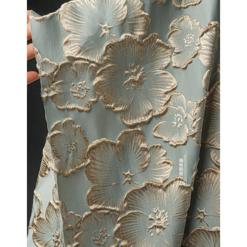 Oro prugna Jacquard tessuto ricamo Chinoiserie Cheongsam tenda abbigliamento Fashion Designer tessuti panno per abito cucito fai da te