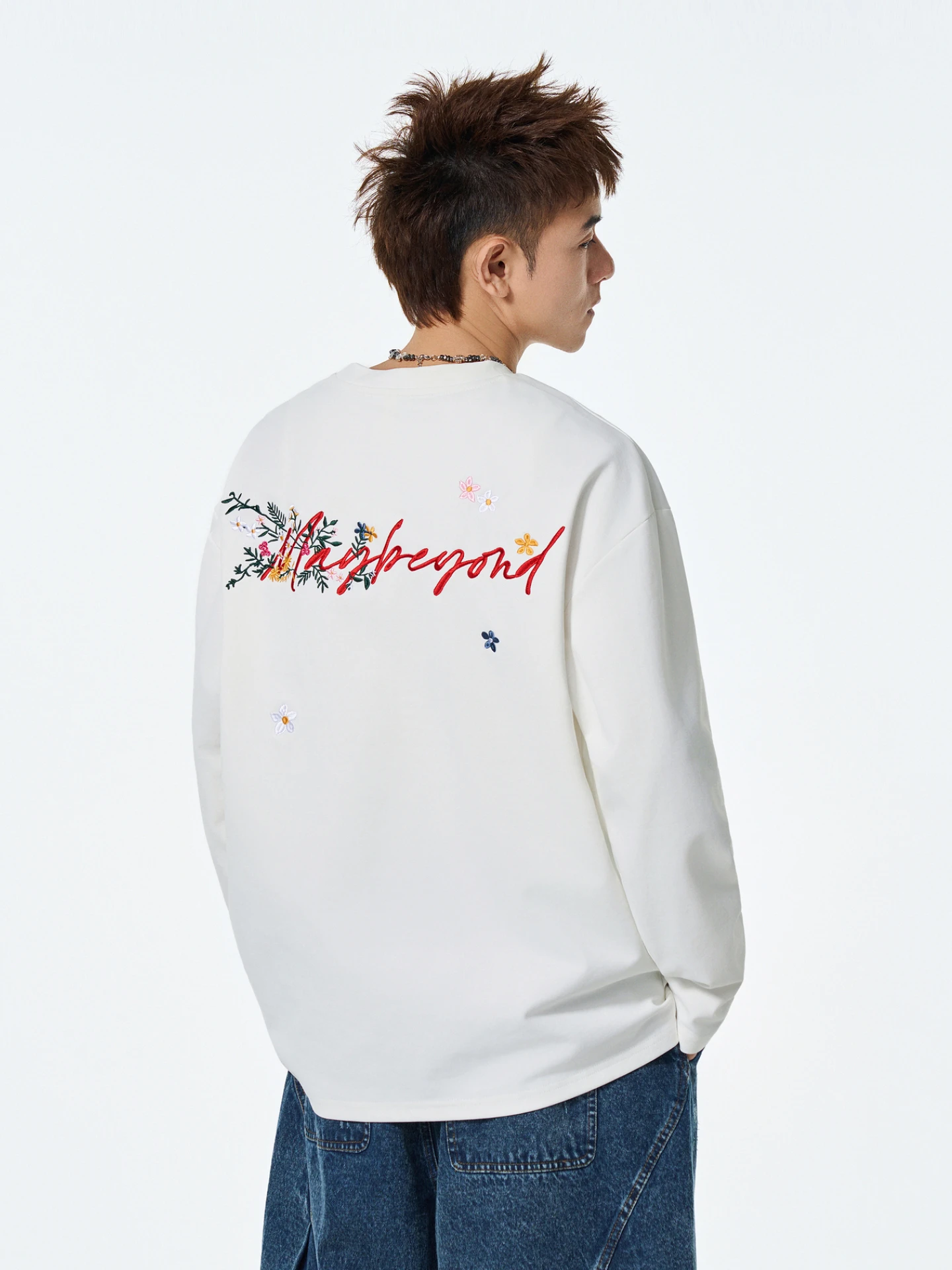 

Модный брендовый свитер с круглым вырезом и вышивкой в американском стиле, мужской и женский осенний свободный универсальный топ в стиле ретро для пар