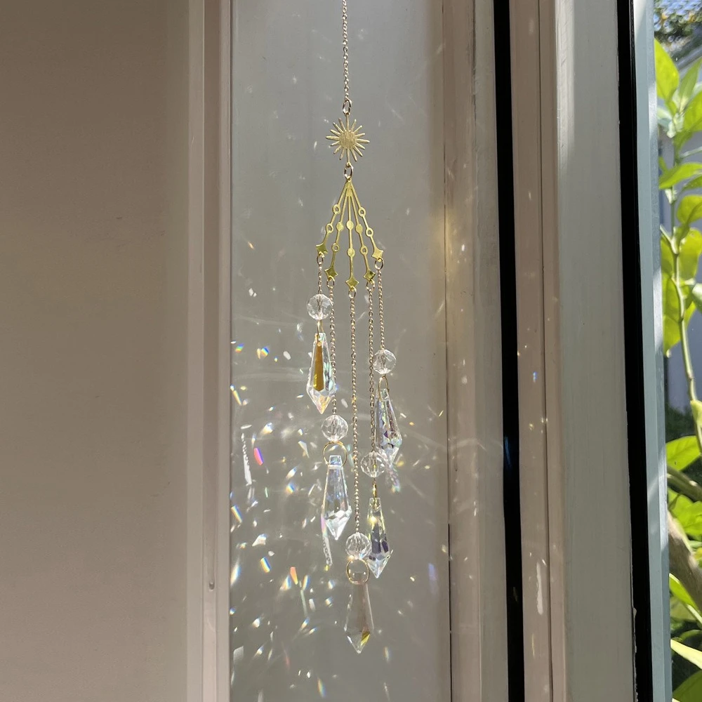 2026 New Cosmic Galaxy Planet Crystal Wind Chime, Window Hanging Suncatcher, Dreamy Light Decor Ornament