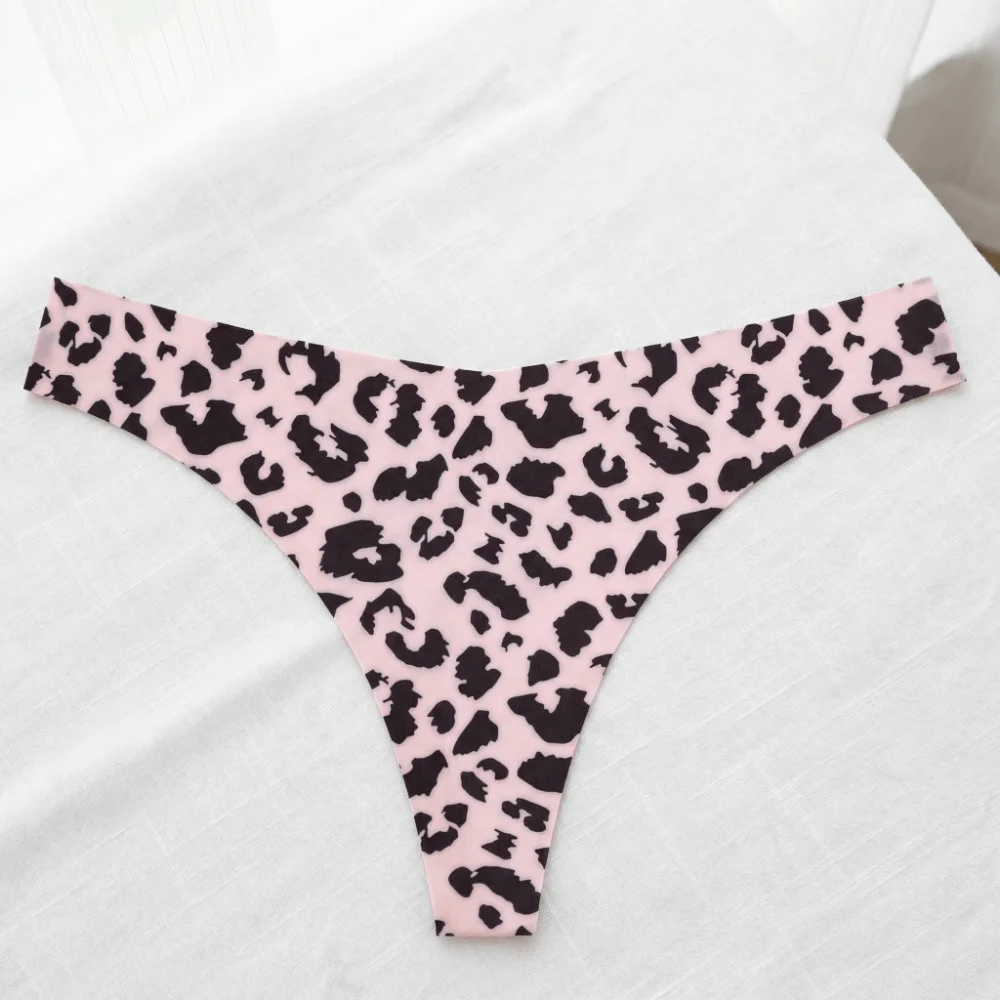 Süße Baumwoll-Unterwäsche für Damen, Lippen-Motiv, Niedriggeschnittener Nahtloser Tanga, Schmetterlings-Leoparden-Slip für Mädchen – Detail 4
