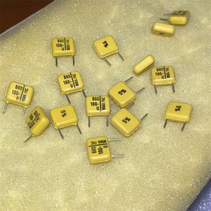 10pcs Original box German WIMA Yellow Weima FKC series 680PF 160V electric wood shell tin foil audio capacitor