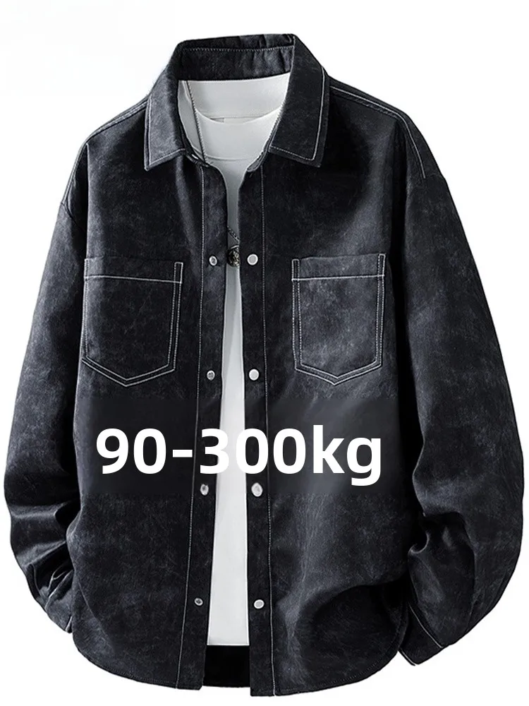 

Свободный крой, мужская повседневная верхняя одежда с воротником тай-дай, весна-осень, новинка, универсальная удобная полиэстеровая одежда...