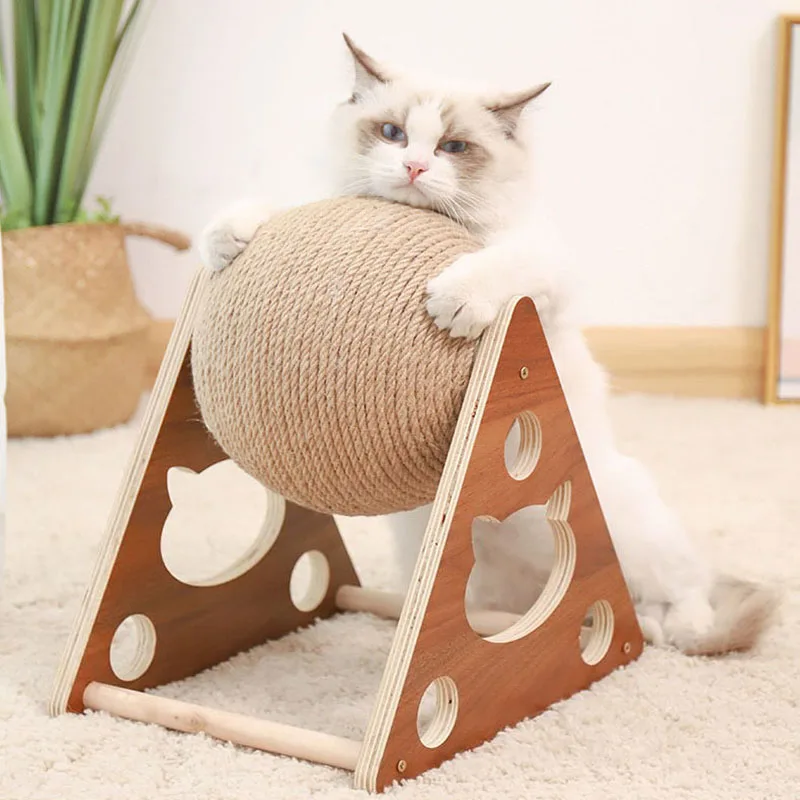 

Cat Scratcher Furniture Supplies Scratching Ball Grinding Paws Toy Kitten Sisal Ball Wear Resistant Products Accessories