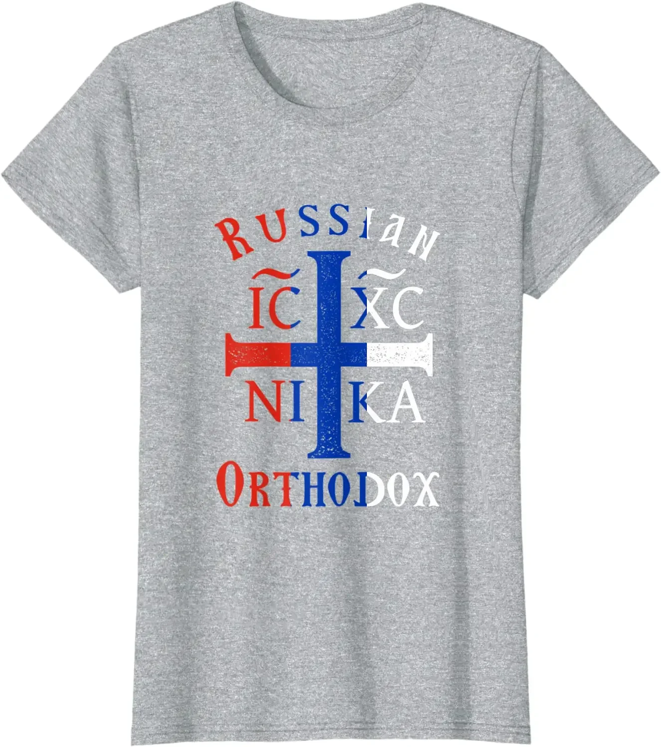 Russian Flag Orthodox Christian IC XC Christogram Cross Men T-Shirt Short Sleeve Casual 100% Cotton O-Neck Summer TShirt