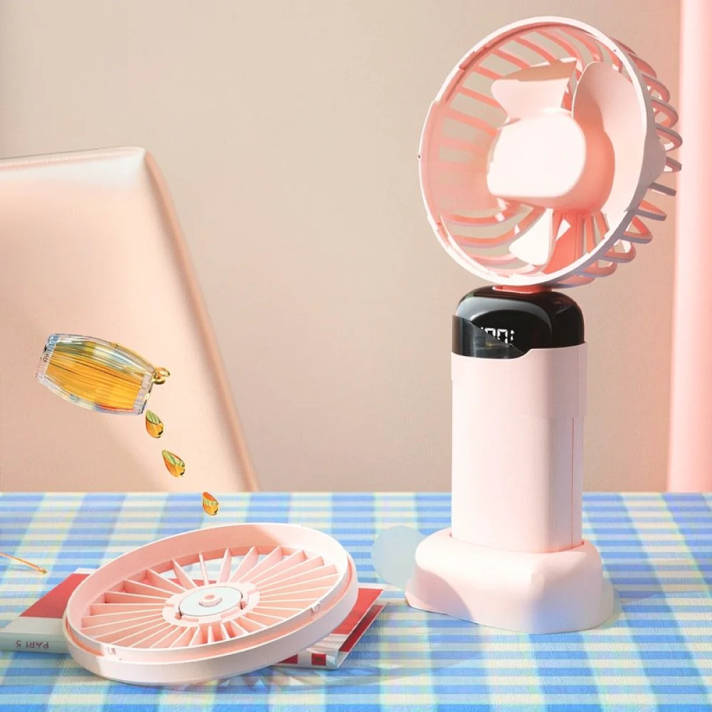 Portable USB Handheld Fan Rechargeable Mini Blower Folding Desktop Cooler Silent Cooling Tool For Office Travel Home