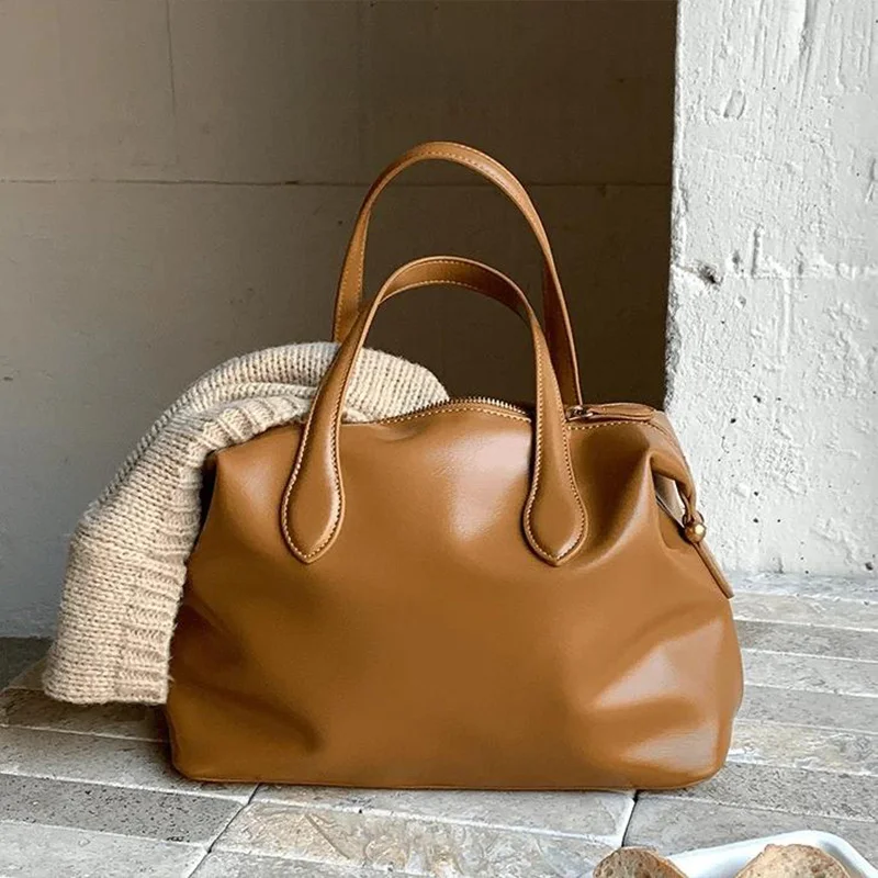 

Женская сумка, высококачественная текстурированная сумка-тоут с подушкой, мягкая кожа, большая вместительная сумка на плечо, модная повседневная роскошная рабочая сумка