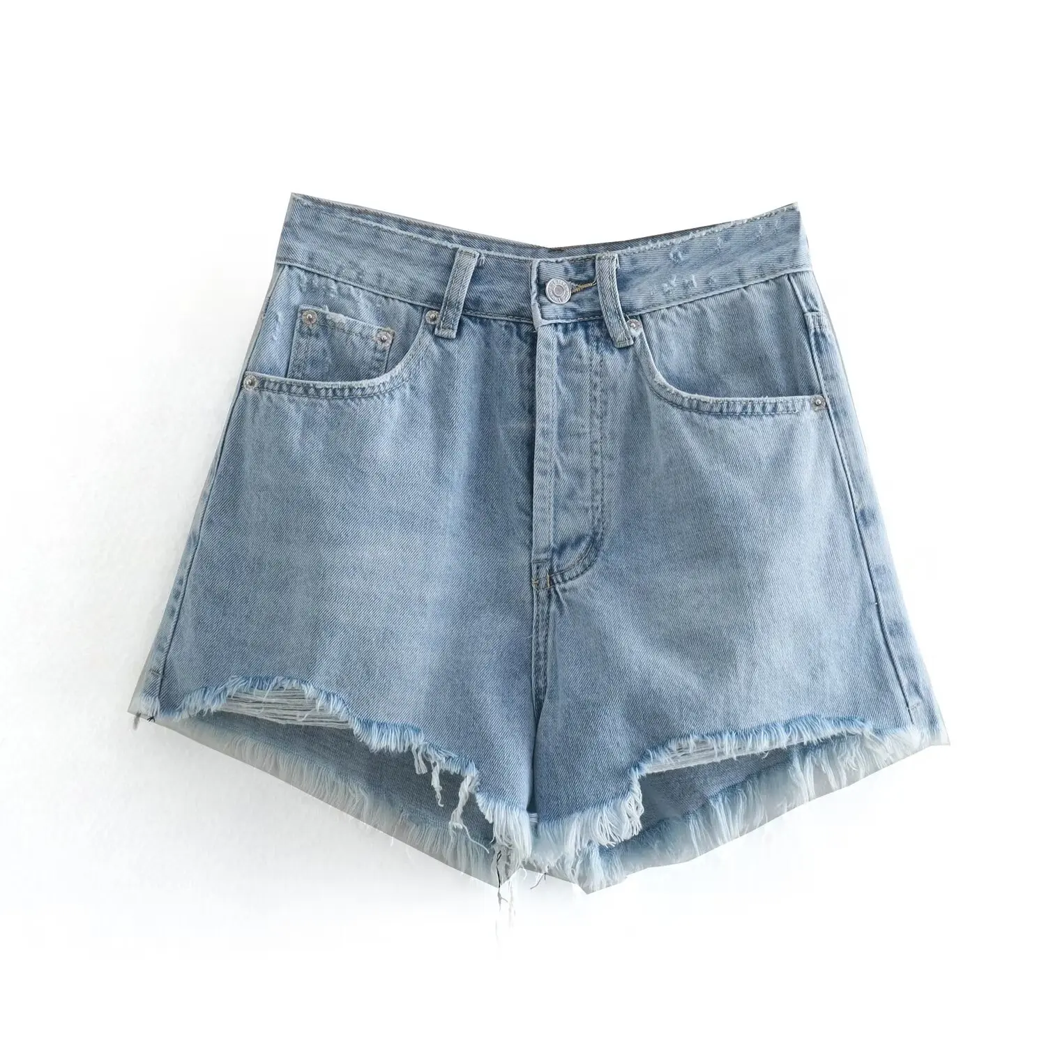 

Джинсовые брюки с высокой талией, женские модные дизайнерские универсальные брюки с дырками, осеннее новое поступление, JNLEAOG 436520, свободный крой из полиэстера