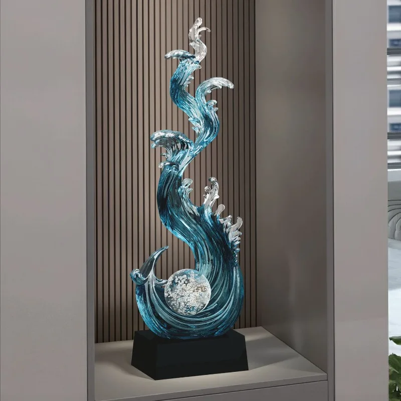 Fengsheng Shuiqi New Chinese-style decoration Entry porch landscaping living room creative ornaments light luxury high-end TV ca
