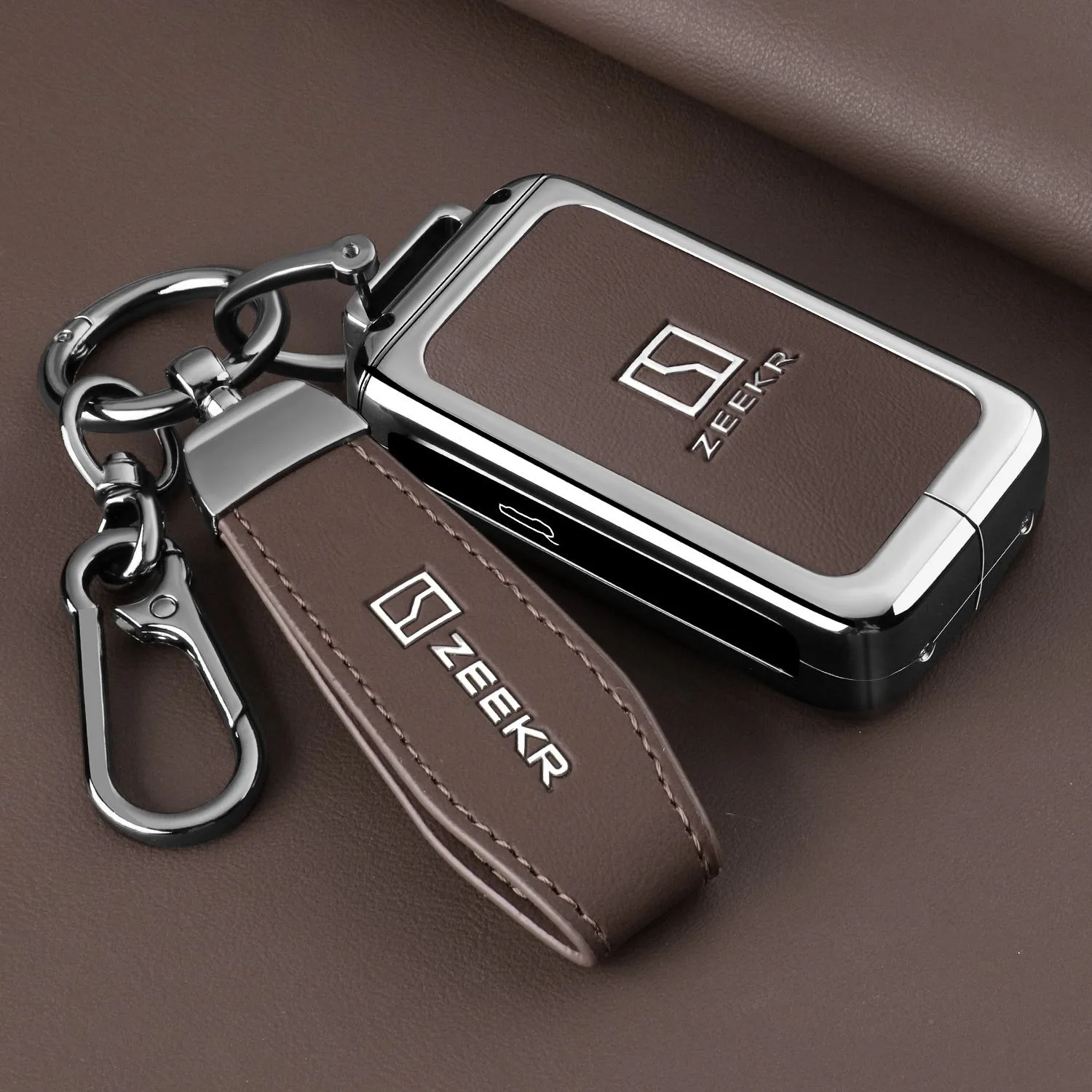 Zinc Alloy Car Key Case Fob for Zeekr 001 01 2026 Keychain Remote Protection Cover Bag Shell Housing Holder Accessories