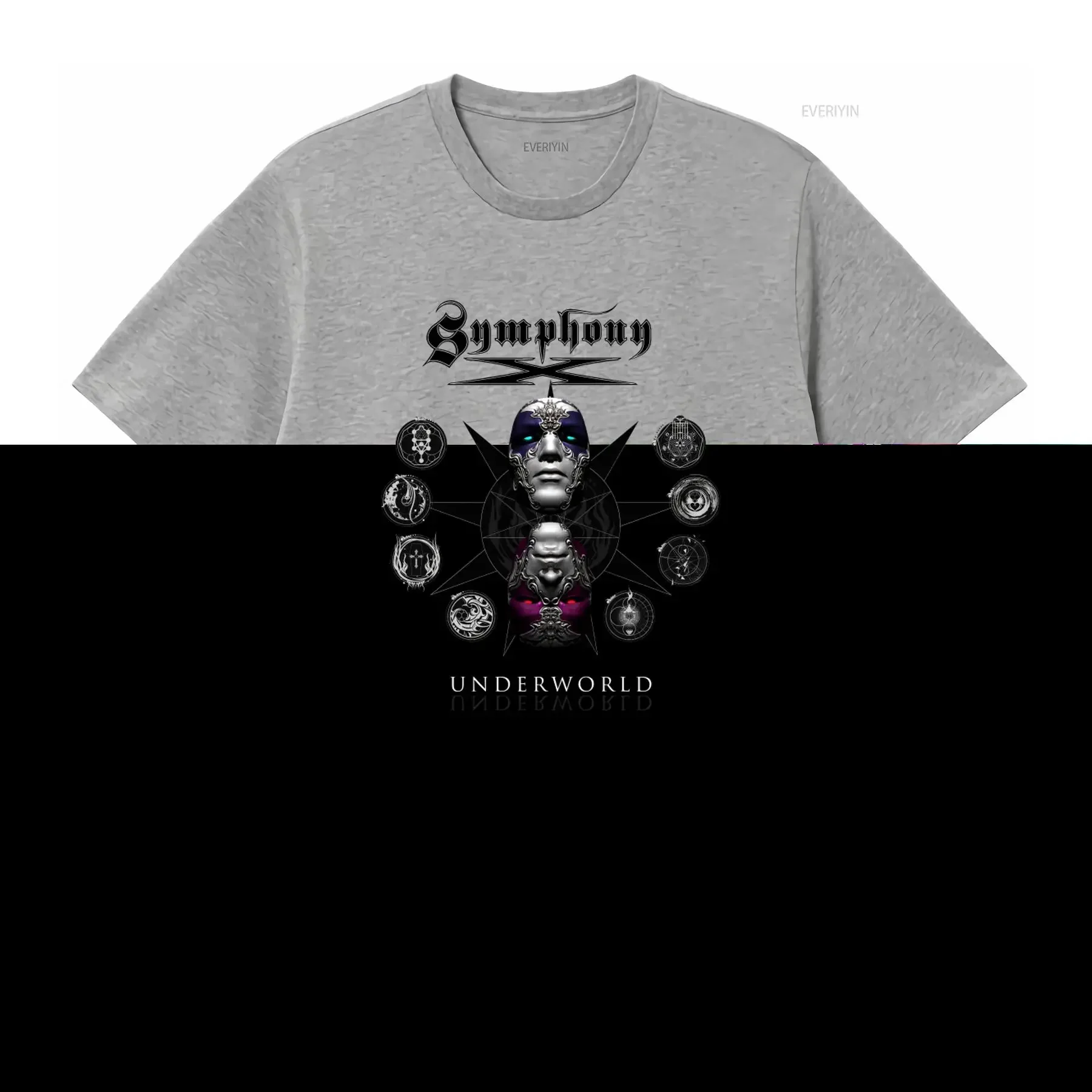 T-shirt Symphony X American Progressive Metal Band Underworld pour hommes, tailles M 2XL, vintage, décontracté, polyvalent, élégant