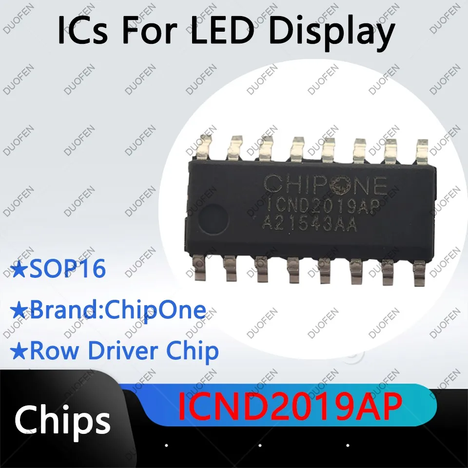ICND2018AP, circuitos integrados de fila, circuitos integrados de control lógico para pantalla LED