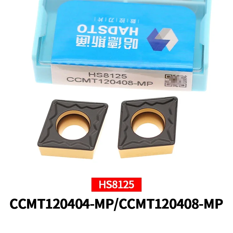 

10 шт. Оригинальные твердосплавные токарные пластины HADSTO CCMT120404-MP CCMT120408-MP HS8125 для станков с ЧПУ по стали