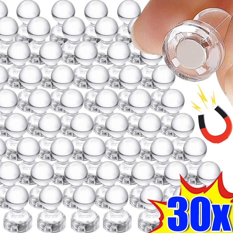 Magnets Push Pin Office Strong Neodymium Magnetic Cones DIY Clear Thumbtack Fridge Whiteboard Map Sticker Tacks Hooks Duty Heavy