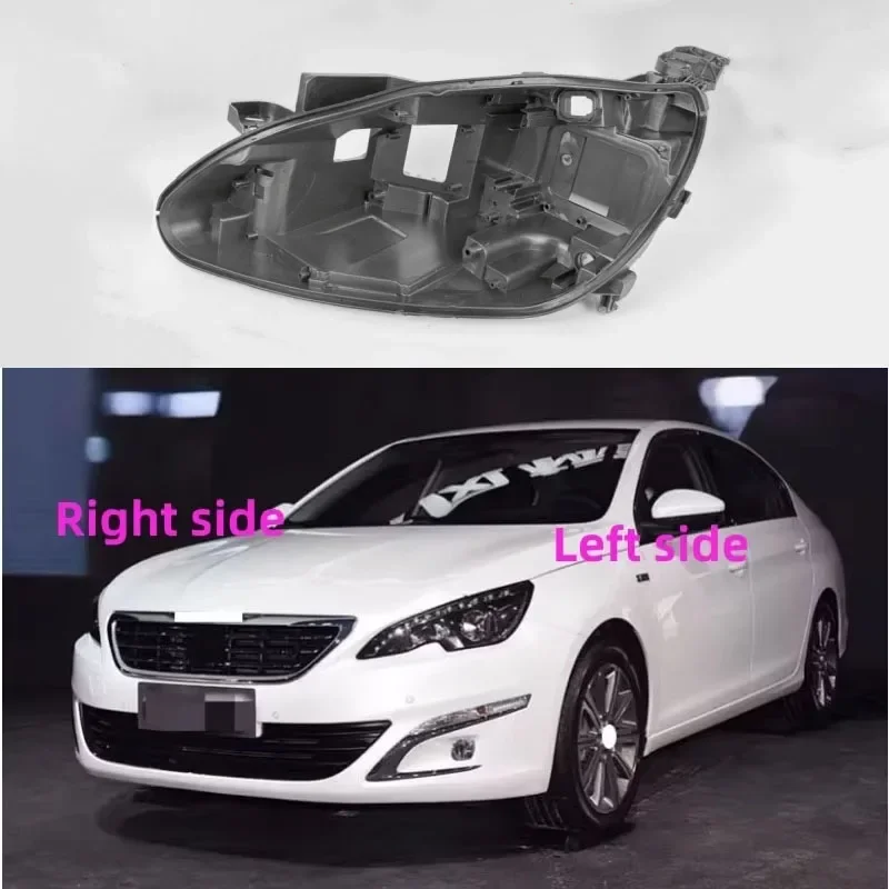 

For Peugeot 408 2014 2015 2016 2017 2018 Headlamp Base Headlight Rear Shell Headlight House Replacement Black Rear Shell