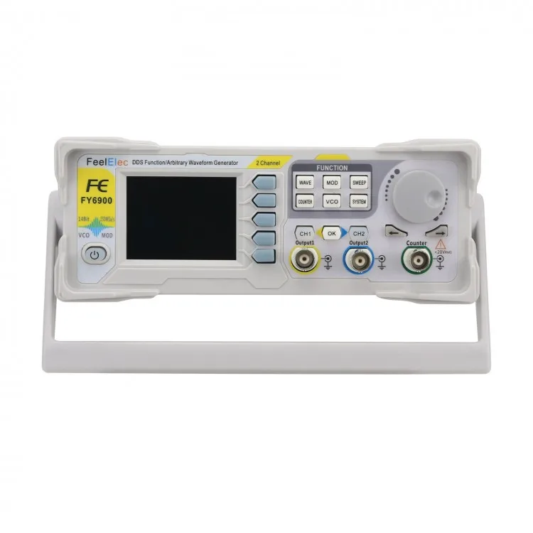FY6900-60M Signal Generator 60MHz 2-Channel Arbitrary Waveform & Pulse Signal Frequency Counter