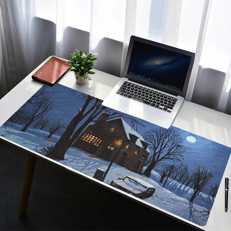 

Gaming Mouse Pad Desk Mat Gamer Cartoon City Professional Premium Mousepad Speed Functional Control Accessories Keyboard Pad