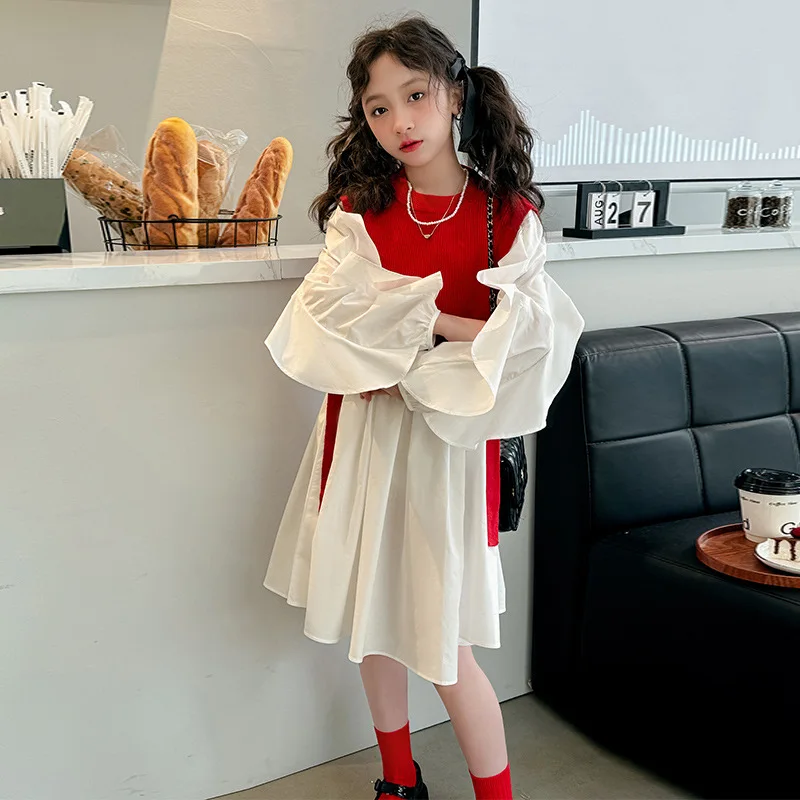 

Girls college style suit skirt fashionable spring and autumn super westernized vest skirt shirt fashionable two-piece set