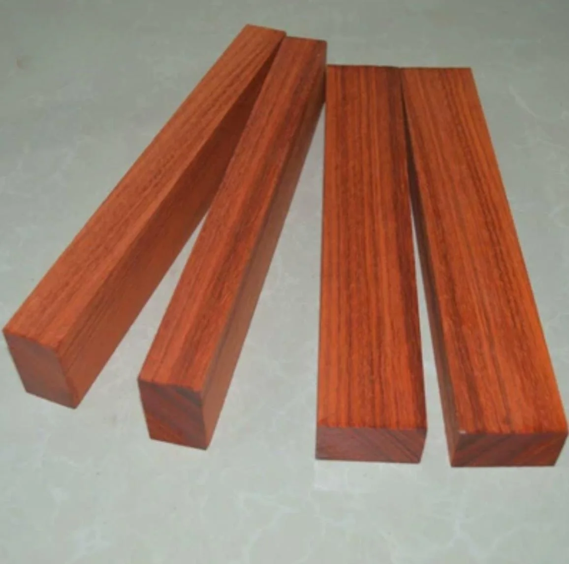 Thickness：3cm Length: 50cm Width: 5cm African Red Flower Pear Wood Redwood board logs  DIY wood