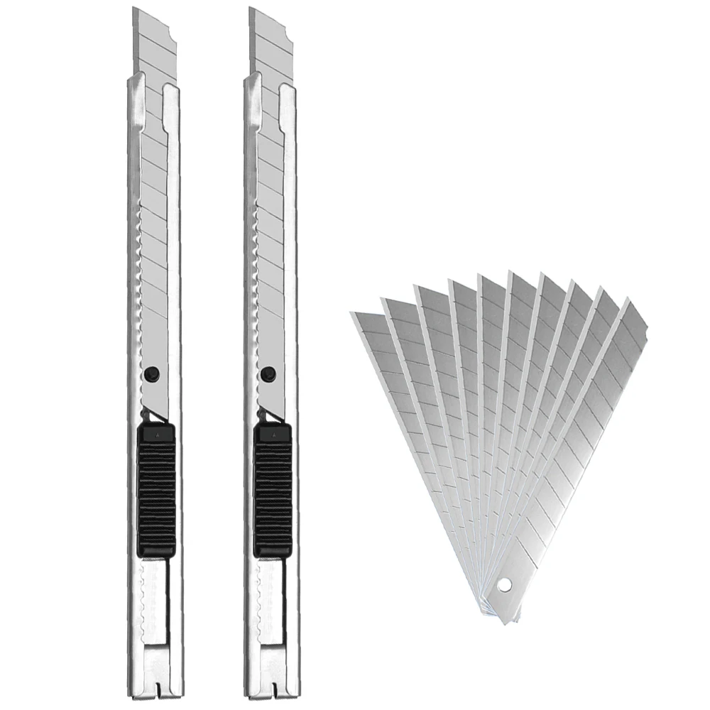 Multi-Functional Car Window Film Cutter Knife with Breakaway Blade 9mm 30° 60° Durable Automotive Film Cutting Tool