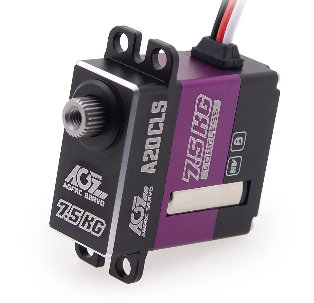 AGFrc A20CLS Servo 0.08sec High Speed 7.5kg Torque Coreless Aluminum Case Mini Servo For Rc 1/24 Cars