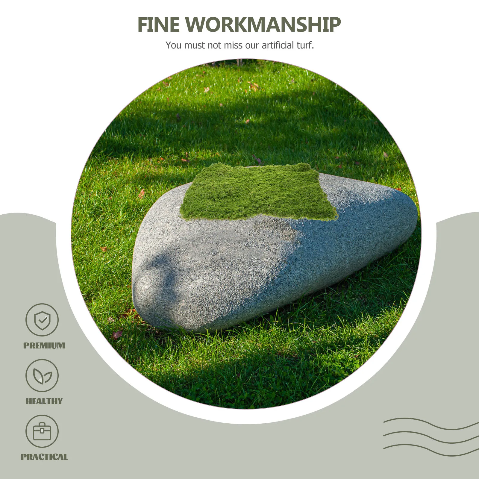 

Simulated Moss Artificial Turf Decor for Sand Table DIY Landscape Cuttable Fake Grass Mat Plastic Green Turf for Craft Projects