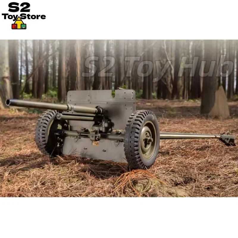 FMS M3 37MM Anti-Tank Gun 1/6 1/12 Scale RC Military Heavy Artillery Simulation Model Detachable Towing Gun For Willys
