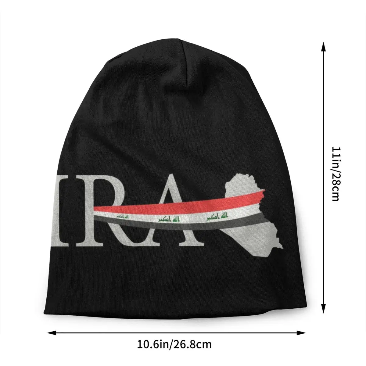 Iraq Flag Map Skullies Beanies Caps Unisex Winter Warm Knitting Hat Adult Iraqi Patriotic Gift Bonnet Hats Outdoor Ski Cap