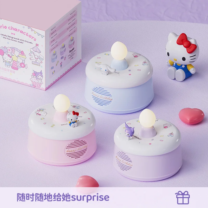 Sanrio Hello Kitty Cake Bluetooth Speaker Wireless Desktop Mini Speaker High Quality Bass Cannon Gift