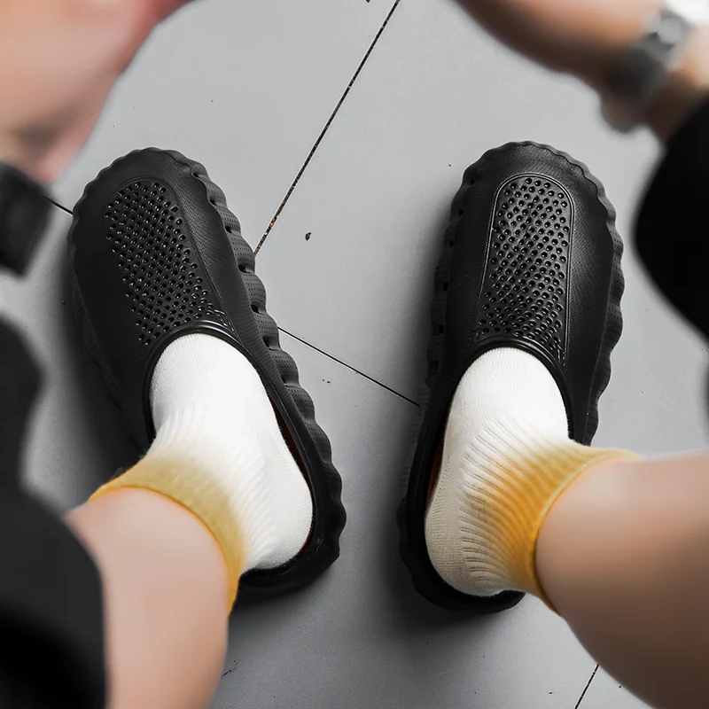 

Men Summer Cloud Feel Thick Sole Slides Super Light One Band Design Non Slip Outdoor Daily Beach Sandals