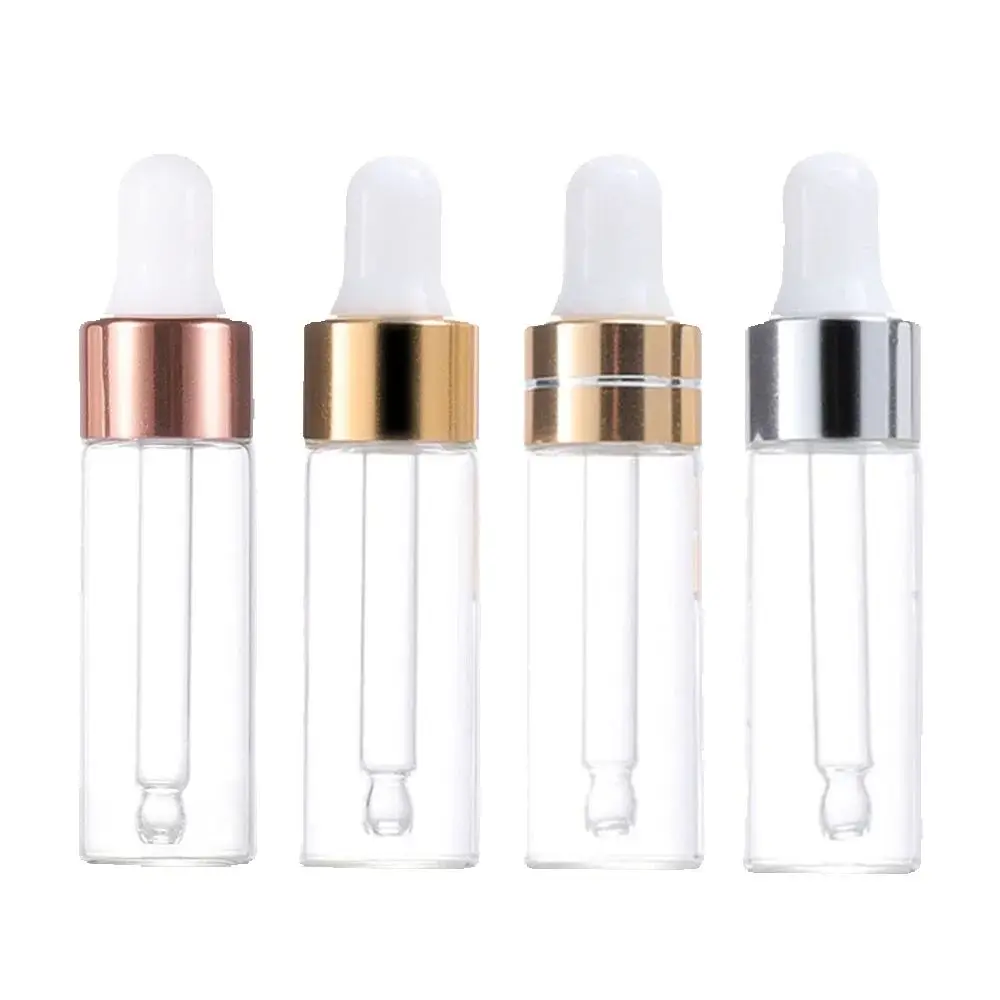 

50/100/200pcs Mini Essential Oil Bottles 1ml 2ml 3ml 5ml Dropper Bottle Empty Transparent Perfume Sample Vial Aromatherapy