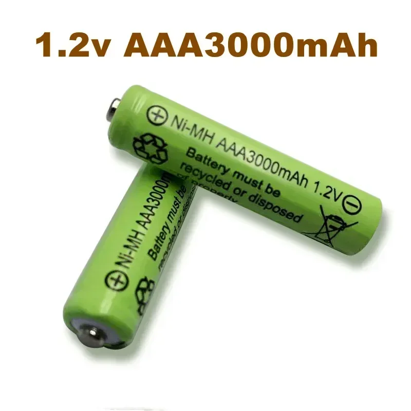 1-20pcs AAA 3000mAh 3A 1.2V Ni-MH yellow rechargeable battery cell for MP3 RC Toys led flashlight flashlight