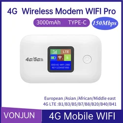SIM 카드 슬롯 미니 포켓 와이파이 무선 모뎀, 야외 모바일 핫스팟 와이파이 장치, 4G, 5G LTE 무선 와이파이 라우터, 150Mbps