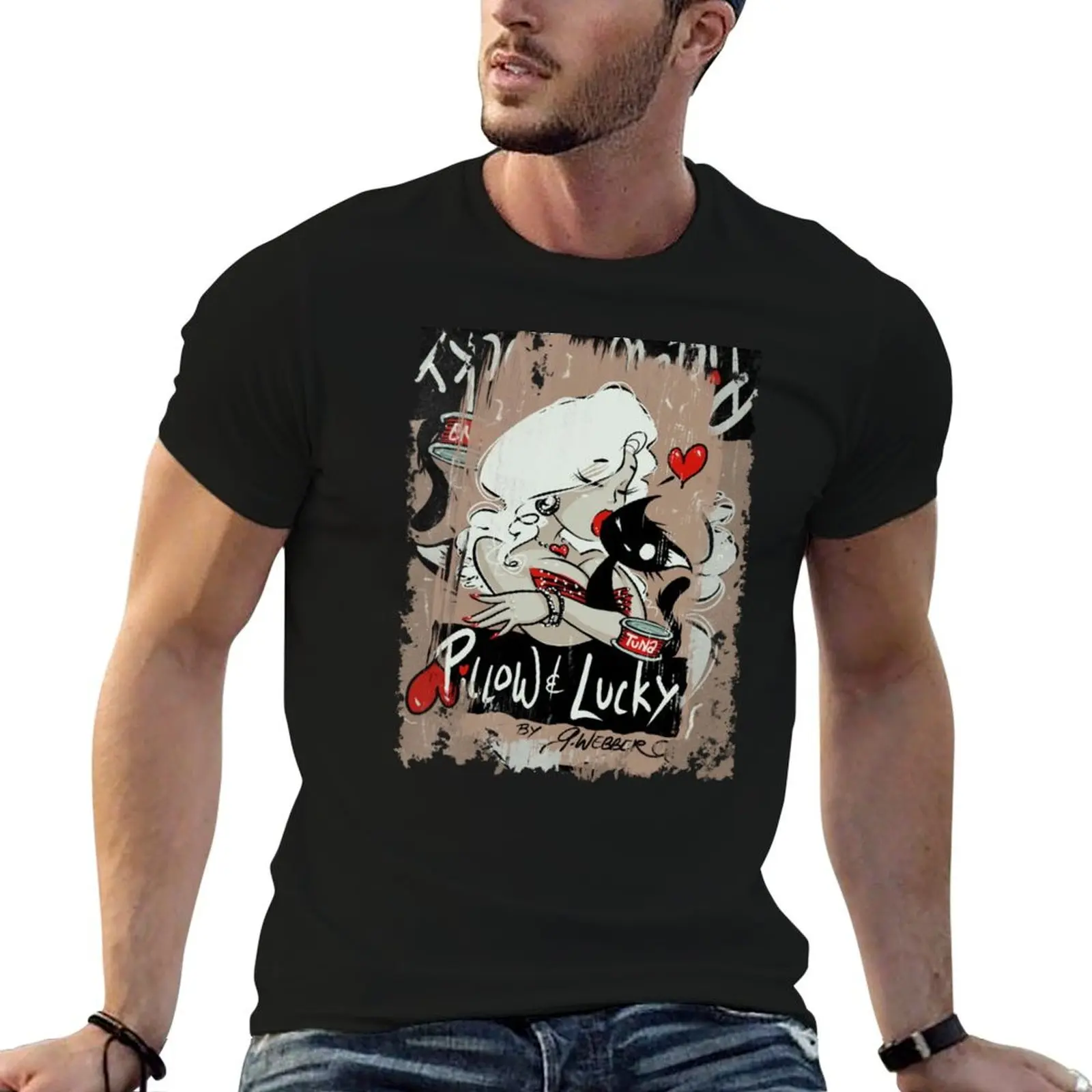Pillow & Lucky Graffiti Tee V2 T-Shirt Casual Everyday Wear T-Shirt
