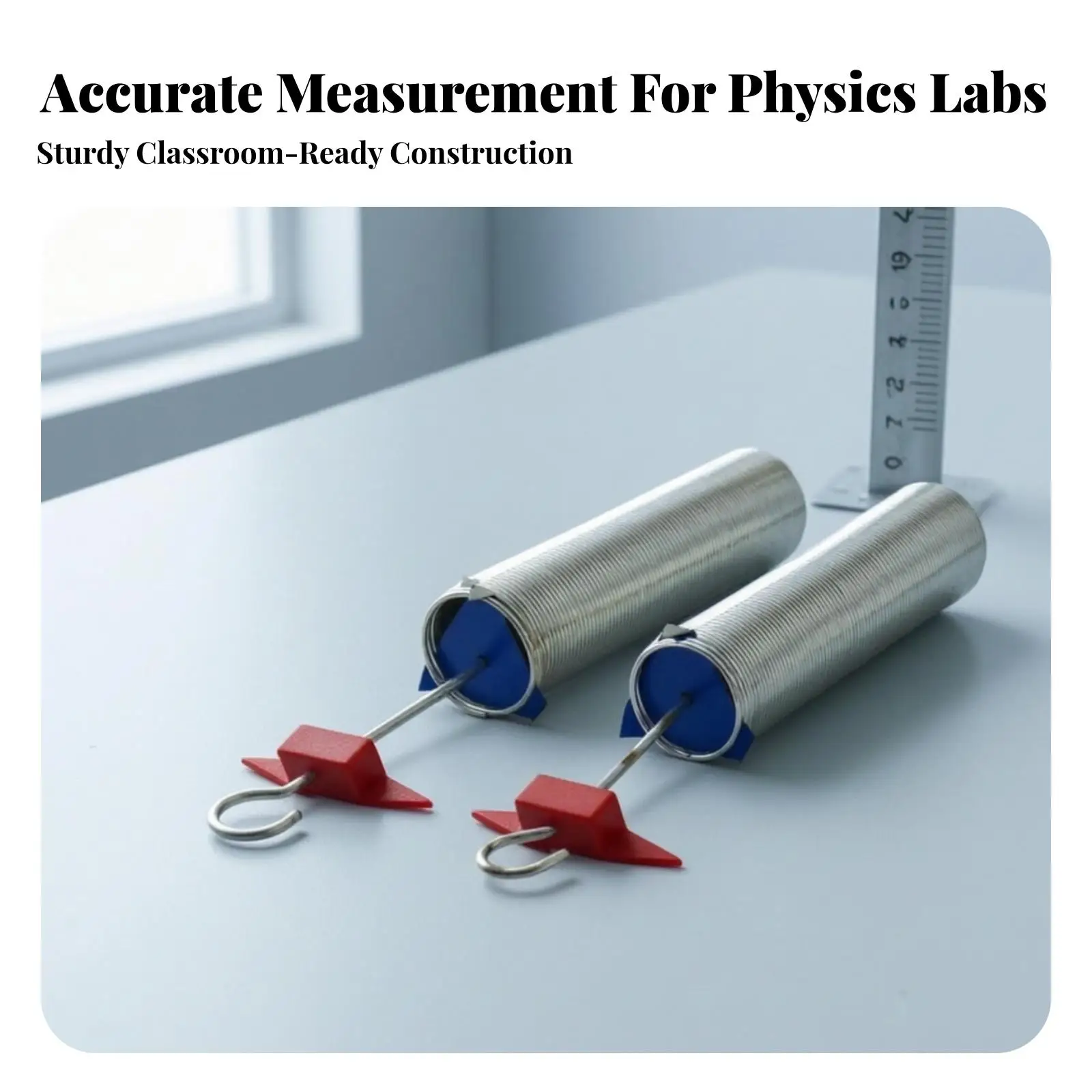 5 Pieces Hooke's Law Spring Set | Educational Teaching Component, Hooke's Law Demonstration Spring, Red Triangular Marker, for
