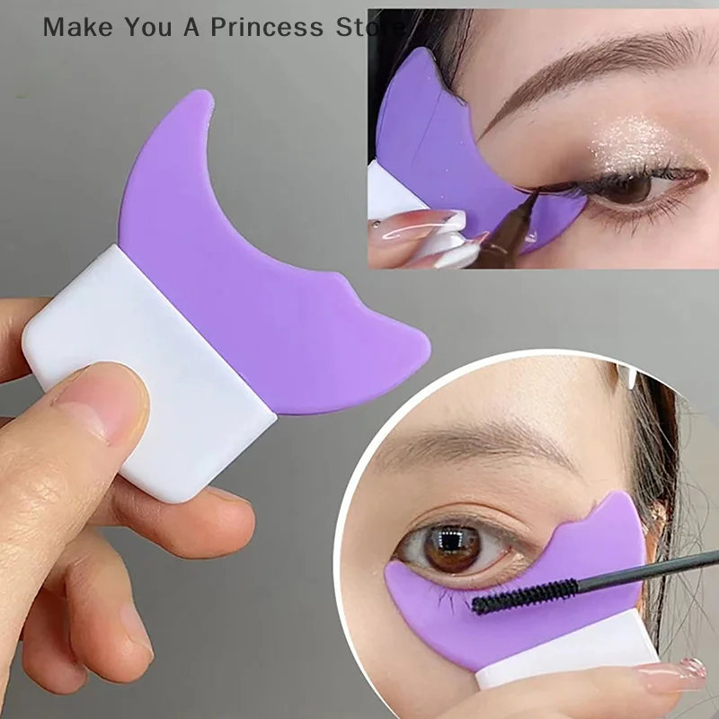1PC Eyeliner Template Mascara Shield Applicator Multifunctional Silicone Brush Lash Stopper Eye Makeup Tool for Eyelashes Baffle