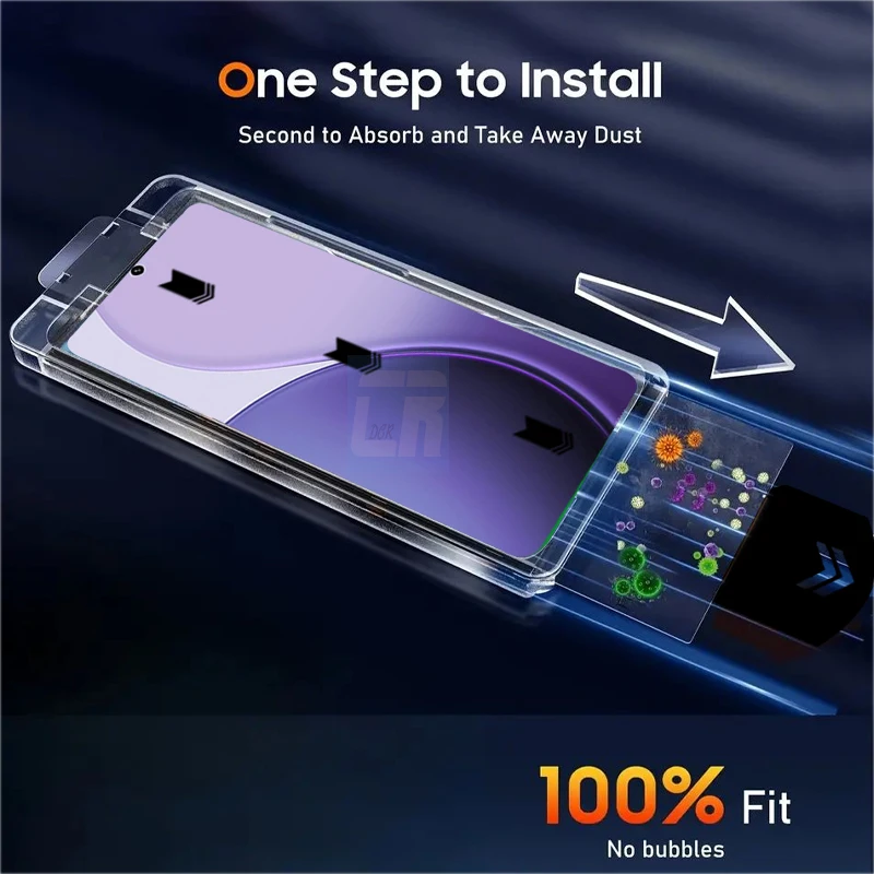 1-2 قطعة تركيب خالية من الغبار زجاج واقي ل ممن لهم رينو 14 برو حامي الشاشة ل Reno13 8 Pro + 7 6 5 5K الزجاج المقسى