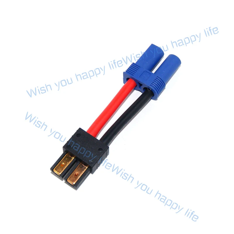 L... for High Current Adapter EC5 IC5 Female to Traxxas TRX Male 12AWG For LiPo ID Plug