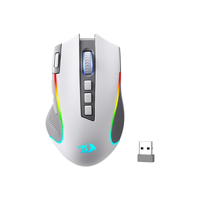 Redragon M612 PRO RGB BT 2.4G Gaming Gamer Mouse, 8000 DPI Wireless Optical 9 Programmable Buttons 7 Backlit Modes, B