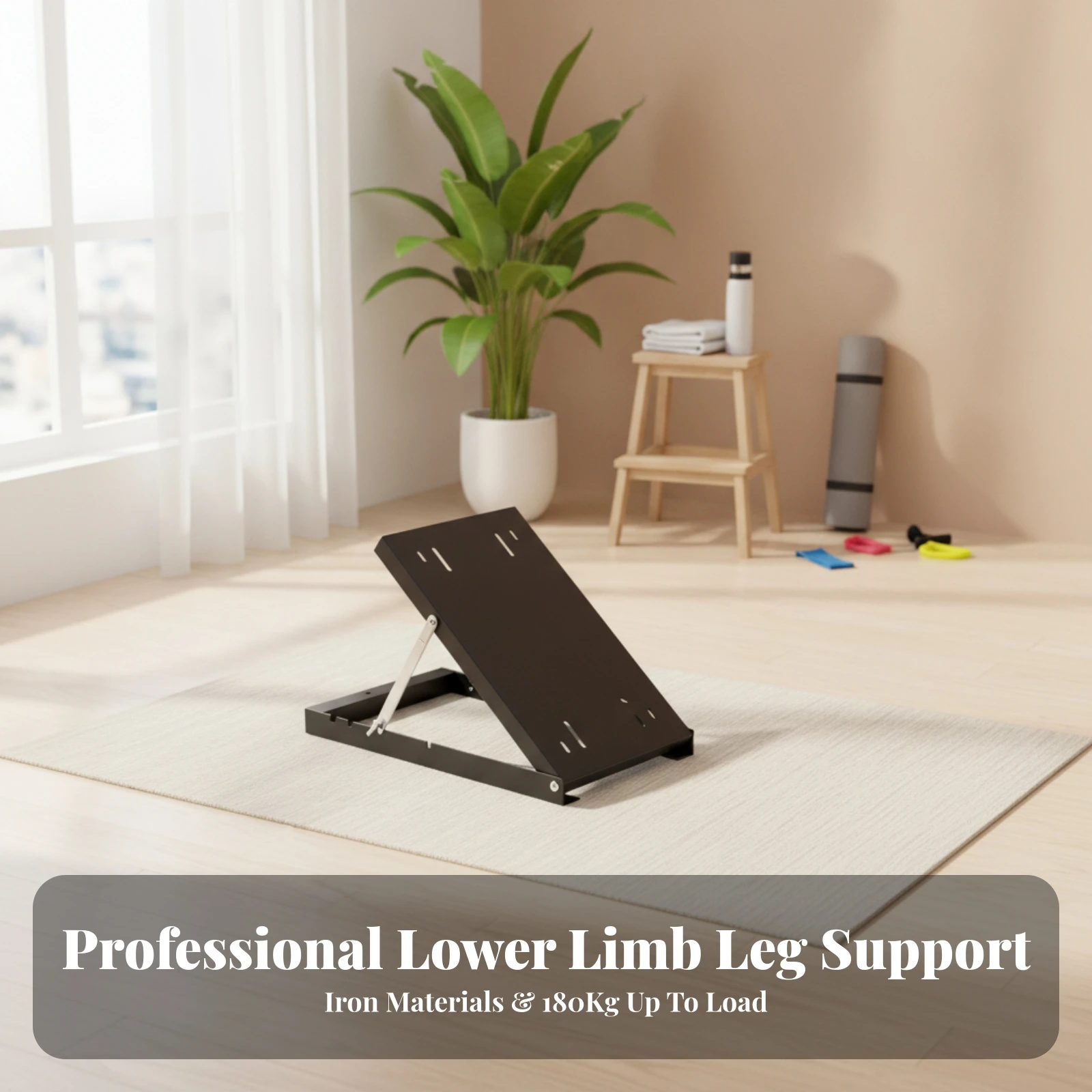 Support Base Compact Support Platform with Adjustable Strut Pedal Exerciser Stand Sturdy for Seniors, Home Recovery