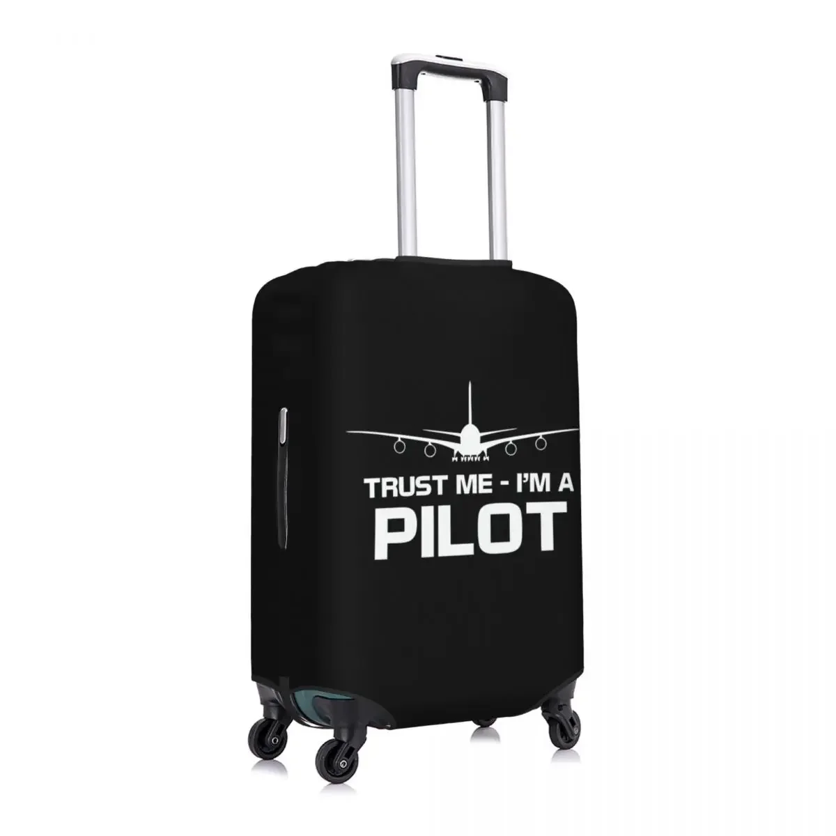 Trust Me IM A Pilot Luggage Cover Protector Funny Plane Flying Aeroplane Aviation Gift Travel Suitcase Covers for 18-32 Inch