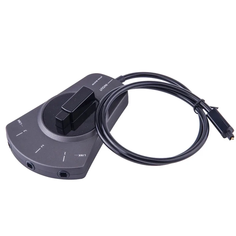 Switch Toslink Digital 3-Arah SPDIF Optical Audio Switcher Selector Hub Box untuk Pemutar DVD CD