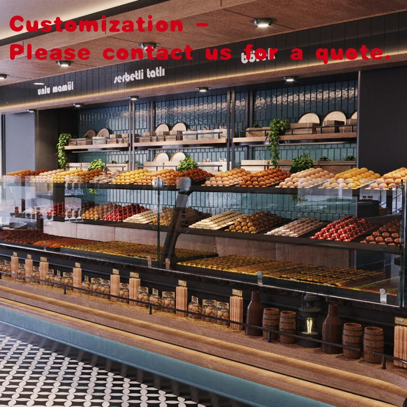 

На заказ.Фабрика по индивидуальному заказу, полки для выставки товаров для хлебобулочных магазинов, деревянная лакированная стойка для хлеба, витрина для пекарни