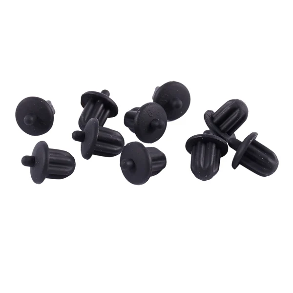 10x Zwart Rubber 6.35Mm Audio Jack Pc Dvd Microfoon Aansluiting Stofkap