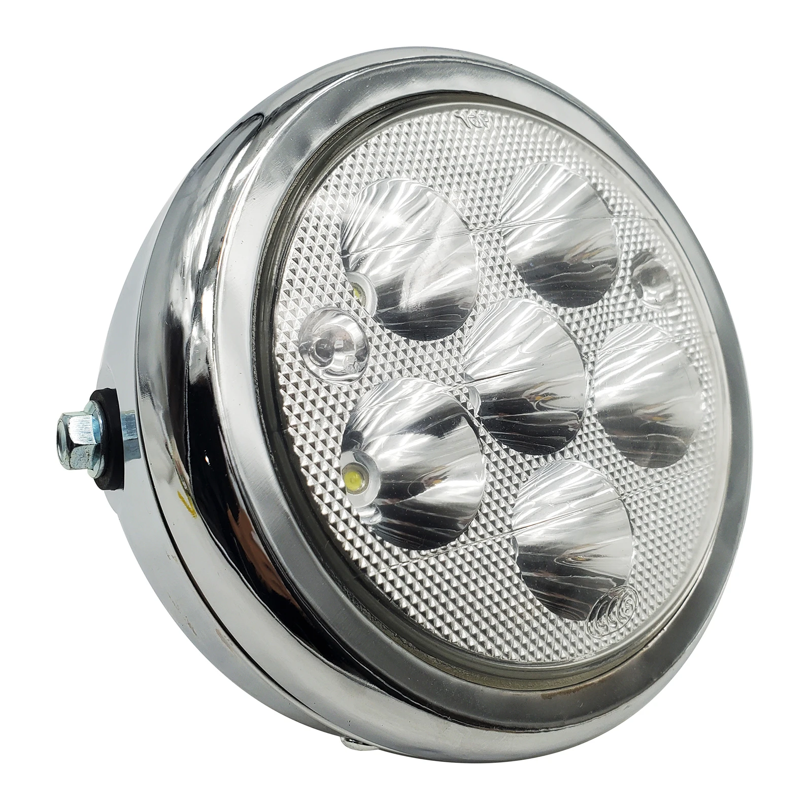 12V-80V 6 Beads LED Round Headlight 5 Inch  Circular Lamp For Citycoco Electric Scooter Accessories