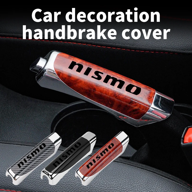 For Nissan Car Handbrake Grip Carbon Fiber Anti-slip Protect Cover Decoration GTR NISMO JDM Teana Skyline Kawasaki R32 R33 R34