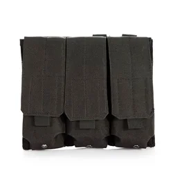 Funda triple porta cargadores MOLLE táctica 5.56 y 7.62
