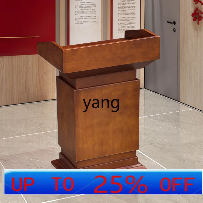 LH large size solid wood lifting speech table automatic remote control lifting lecture table