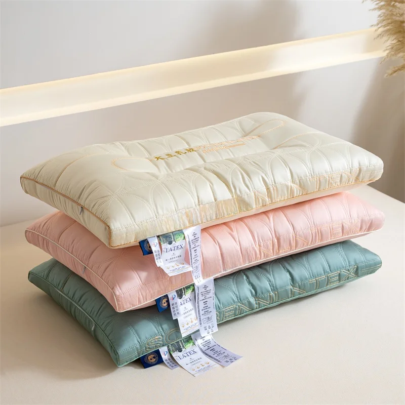 

Подушка для сна из латекса, модель 2025 года, для одного человека, для общежития, для студентов, для домашнего использования, с поддержкой шеи, наполнитель: соевое волокно, полиэстер